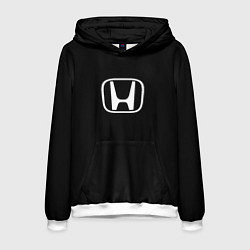 Толстовка-худи мужская Honda white logo, цвет: 3D-белый