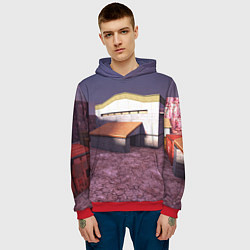 Толстовка-худи мужская Counter Strike 1 6 de nuke, цвет: 3D-красный — фото 2