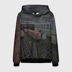 Толстовка-худи мужская Counter Strike 1 6 de train, цвет: 3D-черный