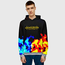 Толстовка-худи мужская Horizon zero dawn огненный стиль, цвет: 3D-меланж — фото 2
