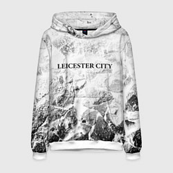 Толстовка-худи мужская Leicester City white graphite, цвет: 3D-белый