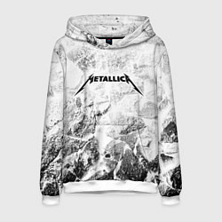 Толстовка-худи мужская Metallica white graphite, цвет: 3D-белый
