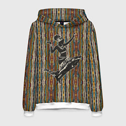 Толстовка-худи мужская Девушка африканка в танце, цвет: 3D-белый