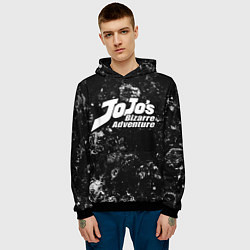 Толстовка-худи мужская JoJo Bizarre Adventure black ice, цвет: 3D-черный — фото 2