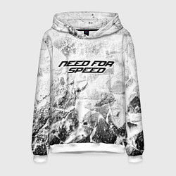 Толстовка-худи мужская Need for Speed white graphite, цвет: 3D-белый