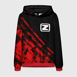 Толстовка-худи мужская Zotye sport grunge, цвет: 3D-красный