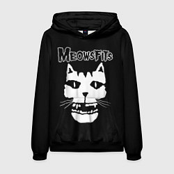 Толстовка-худи мужская Misfits - Meowsfits, цвет: 3D-черный