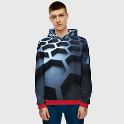 Толстовка-худи мужская Броня нанотехнологичная, цвет: 3D-красный — фото 2