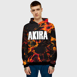 Толстовка-худи мужская Akira red lava, цвет: 3D-черный — фото 2