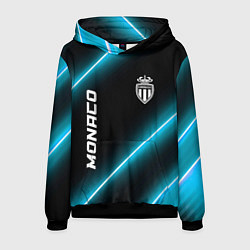 Толстовка-худи мужская Monaco неоновые лампы, цвет: 3D-черный