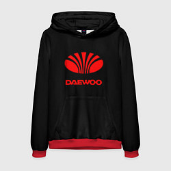 Толстовка-худи мужская Daewoo red logo, цвет: 3D-красный