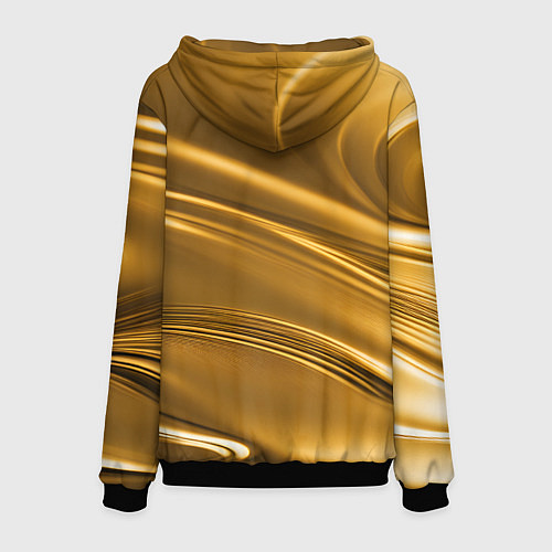 Мужская толстовка Золотой сплав абстрактная текстура / 3D-Черный – фото 2
