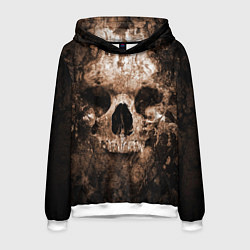 Толстовка-худи мужская Wood skull, цвет: 3D-белый