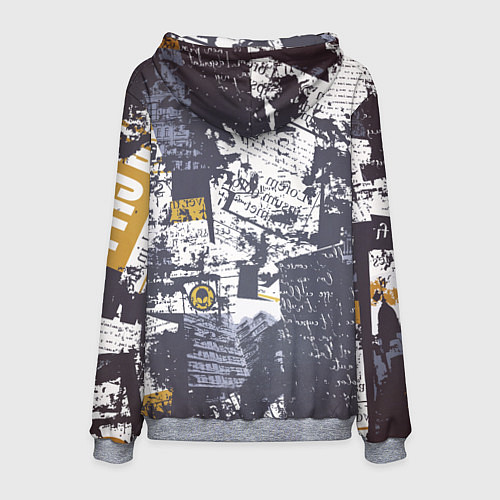 Мужская толстовка Газетная страничка / 3D-Меланж – фото 2