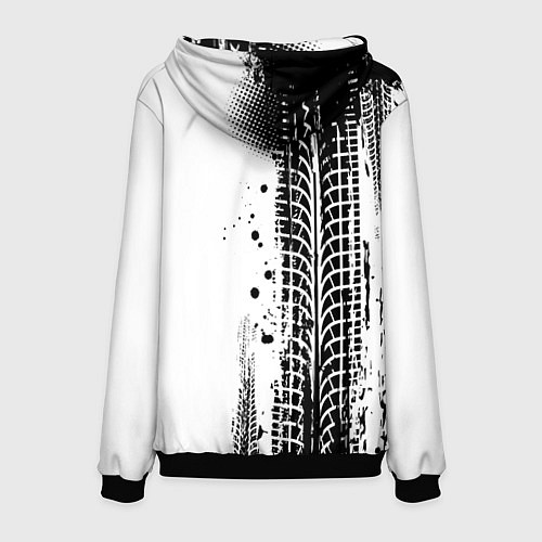 Мужская толстовка БМВ - следы от шин / 3D-Черный – фото 2