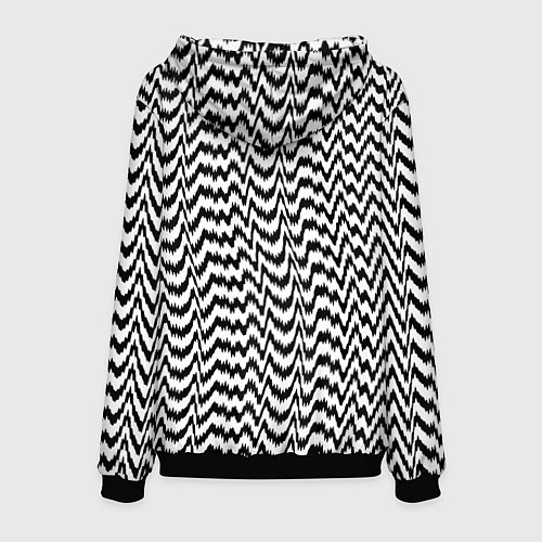 Мужская толстовка Черно-белые кривые / 3D-Черный – фото 2