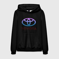 Толстовка-худи мужская Toyota neon steel, цвет: 3D-черный