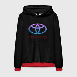 Толстовка-худи мужская Toyota neon steel, цвет: 3D-красный