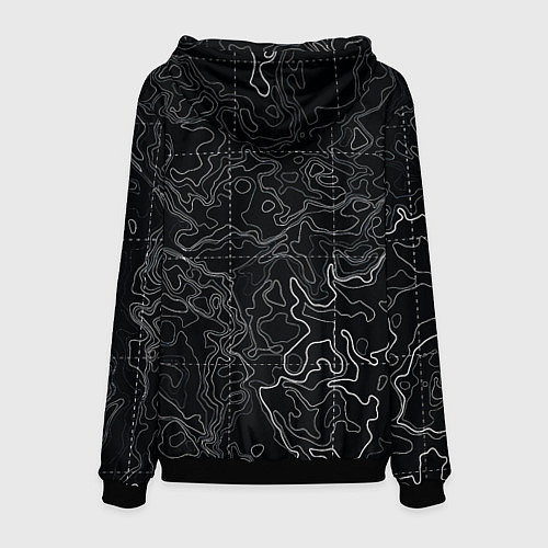 Мужская толстовка Топографическая карта / 3D-Черный – фото 2