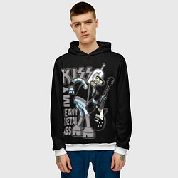 Толстовка-худи мужская Bender - kiss, цвет: 3D-белый — фото 2