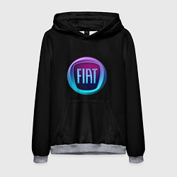 Толстовка-худи мужская FIAT logo neon, цвет: 3D-меланж