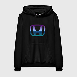 Толстовка-худи мужская Honda neon logo, цвет: 3D-черный