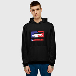 Толстовка-худи мужская Limp Bizkit logo brend, цвет: 3D-черный — фото 2