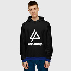 Толстовка-худи мужская Linkin park logo brend music, цвет: 3D-синий — фото 2