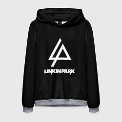 Толстовка-худи мужская Linkin park logo brend music, цвет: 3D-меланж