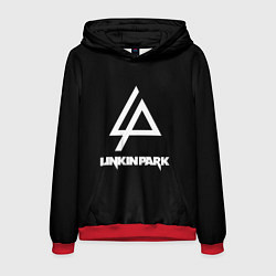 Толстовка-худи мужская Linkin park logo brend music, цвет: 3D-красный