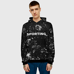 Толстовка-худи мужская Sporting black ice, цвет: 3D-черный — фото 2