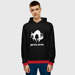 Толстовка-худи мужская Metal gear logo, цвет: 3D-красный — фото 2