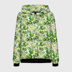 Толстовка-худи мужская Авокадо и брокколи, цвет: 3D-черный