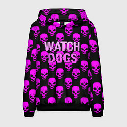 Толстовка-худи мужская Watch dogs neon skull, цвет: 3D-черный