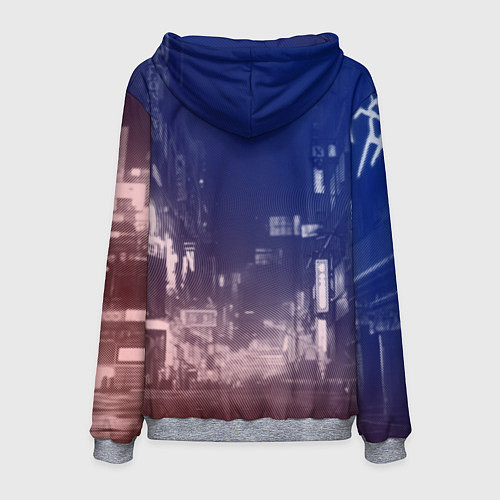 Мужская толстовка Девушка-киборг в футуристичной броне / 3D-Меланж – фото 2