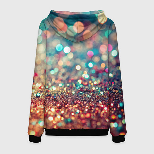 Мужская толстовка Блестяшки боке / 3D-Черный – фото 2