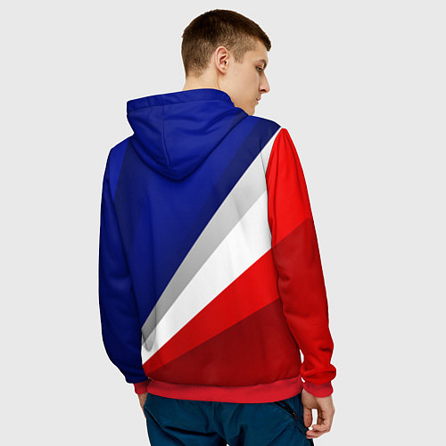 Мужская толстовка Россия - униформа федерации / 3D-Красный – фото 4