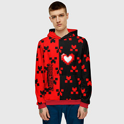 Толстовка-худи мужская Minecraft games, цвет: 3D-красный — фото 2
