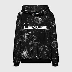 Толстовка-худи мужская Lexus black ice, цвет: 3D-черный