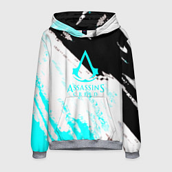 Толстовка-худи мужская Assassins Creed краски текстура, цвет: 3D-меланж