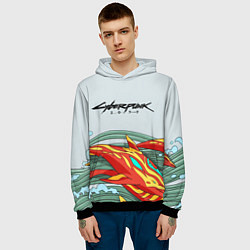 Толстовка-худи мужская Cyberpunk steel csgo, цвет: 3D-черный — фото 2