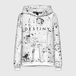 Толстовка-худи мужская Destiny dirty ice, цвет: 3D-белый