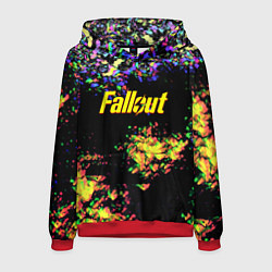 Толстовка-худи мужская Fallout краски, цвет: 3D-красный