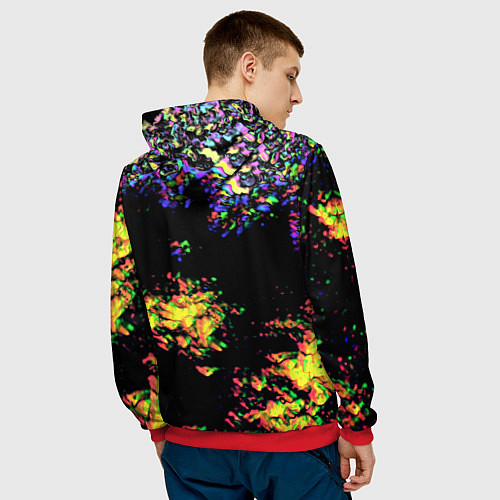 Мужская толстовка Fallout краски / 3D-Красный – фото 4