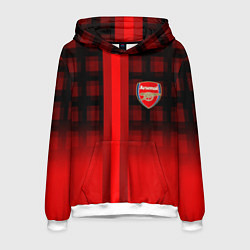 Толстовка-худи мужская Arsenal fc sport geometry steel, цвет: 3D-белый