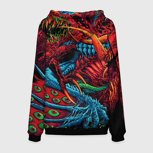 Мужская толстовка Samurai logo cyberpunk / 3D-Черный – фото 2