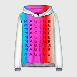 Толстовка-худи мужская Imagine Dragons neon rock, цвет: 3D-меланж