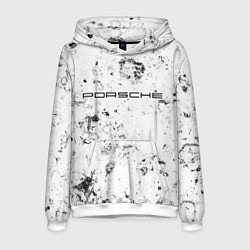 Толстовка-худи мужская Porsche dirty ice, цвет: 3D-белый