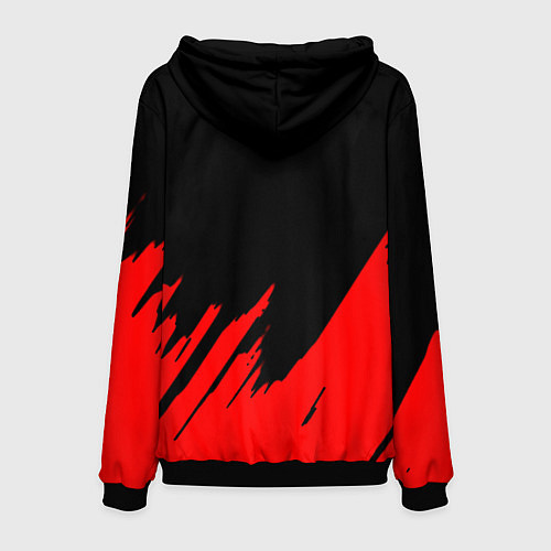 Мужская толстовка The elder scrolls красные штрихи / 3D-Черный – фото 2