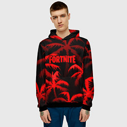 Толстовка-худи мужская Fortnite tropic red, цвет: 3D-черный — фото 2